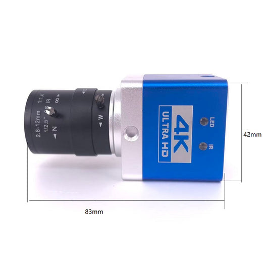 Industry 4K @30fps HDMI Camera 2016P 30fps Live Broadcast Camera 2.8-12mm Lens