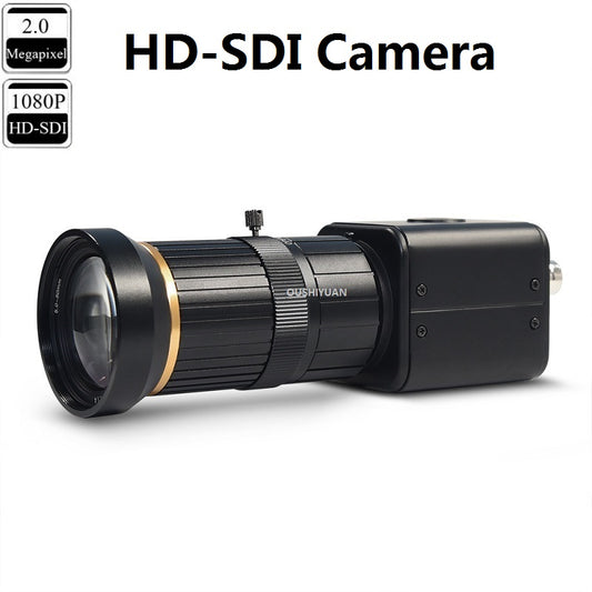 HD-SDI 2.0MP 1080P Box Camera 5-50mm Zoom Lens Industrial Live Stream