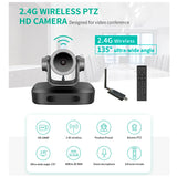 2.4G Wireless Conference Camera HD 1080P PTZ, HDR, USB WebCam Live Streaming For Church Business Meeting