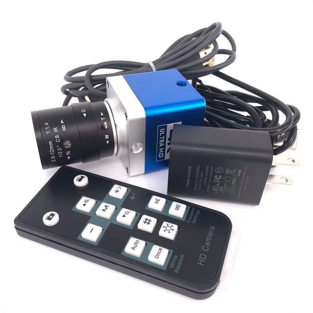 Industry 4K @30fps HDMI Camera 2016P 30fps Live Broadcast Camera 2.8-12mm Lens
