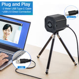 Brand new 4k USB camera Plug and Play Webcam IMX766 1/1.56" Sensor 50MP Max 8160 * 6120 Extremely Clear Webcam Multiple 1/4-inch mounting holes Auto Focus & Auto Light Adjustment  easy  setup