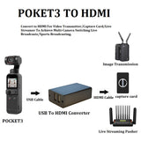 Pocket3 to HDMI to Connect The Guide Desk UVC to HDMI Teaching Screen Casting USB Camera to HDMI Converter