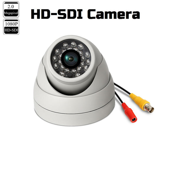 CCTV HD-SDI 2.0MP 1080P WDR Lens 3.6mm Security Dome Metal SDI IR Camera