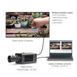 4K Digital Camera 3" inch Screen HDMI industrial USB live teaching course video recording visual detection 5-12mm zoom Lens