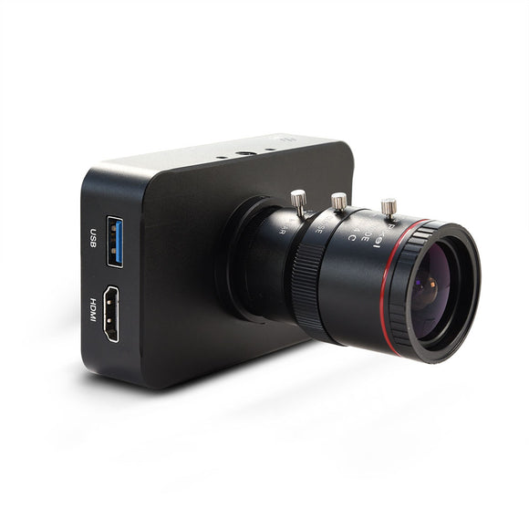 4K HDMI Camera 1080P 60fps 1080i Live Webcam USB Camera Recording 4K@30fps Industry C/CS-Mount  with 4-12mm Lens