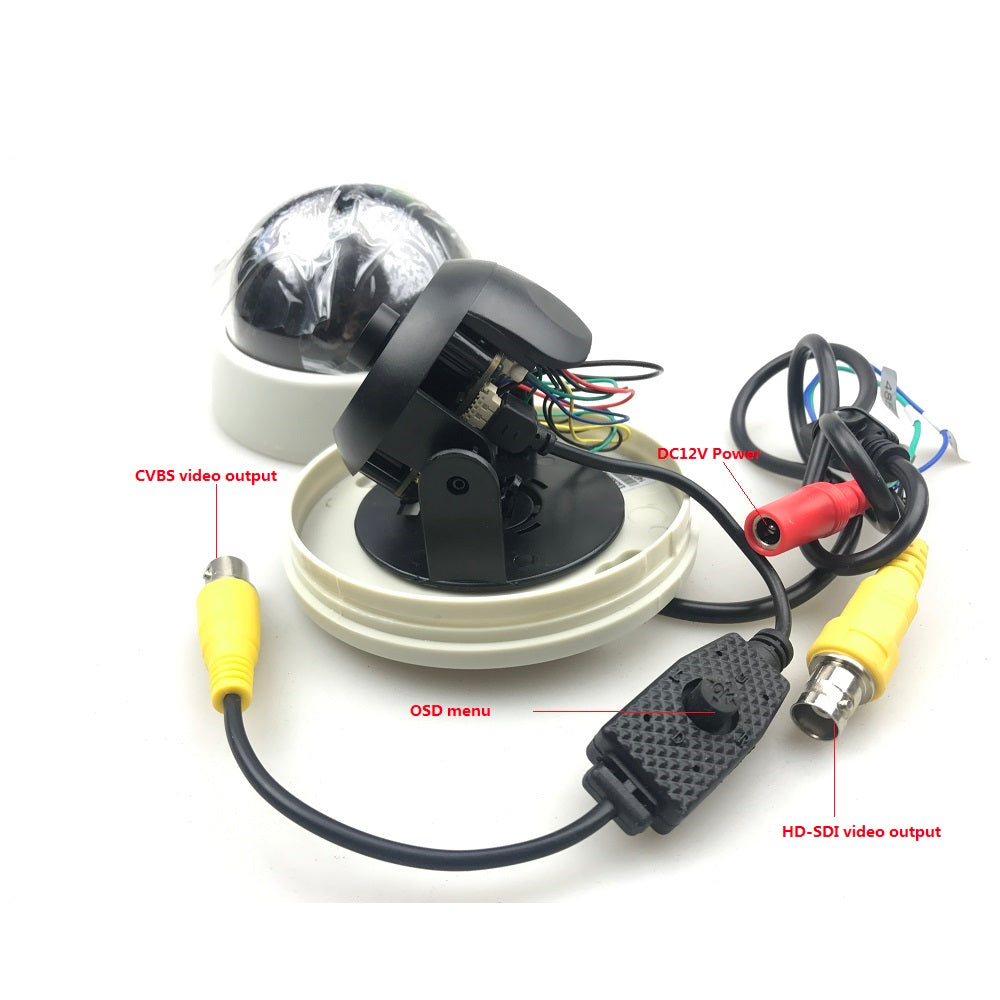 HD-SDI 1080P Dome Camera with WDR 3D-DNR 2.8mm Wide Angle Lens