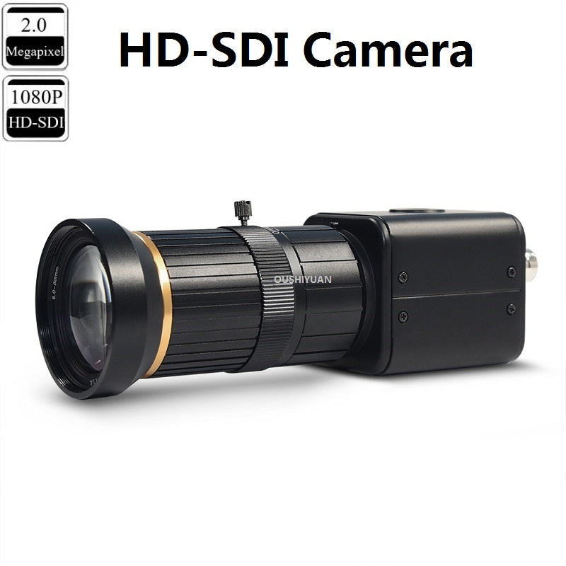 HD-SDI 2.0MP 1080P Box Camera 5-50mm Zoom Lens Industrial Live Stream