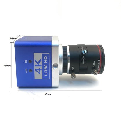 Industry 4K HDMI Camera 6-12mm Lens 2160P30 1080P60 TF Card Live Streaming