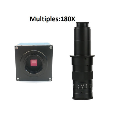 Industrial Video HDMI VGA USB 1080P 60FPS Microscope Camera 100X 180X C/CS Mount for PCB Repair