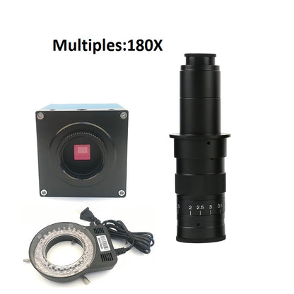 Industrial Video HDMI VGA USB 1080P 60FPS Microscope Camera 100X 180X C/CS Mount for PCB Repair