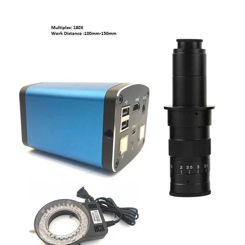 Digital Microscope AF Auto Focus HDMI 1080P 60FPS Industrial Camera 100X 180X