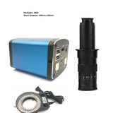 Digital Microscope AF Auto Focus HDMI 1080P 60FPS Industrial Electronic Microscope Camera Lens 100X 180X Lens Filling Lamp