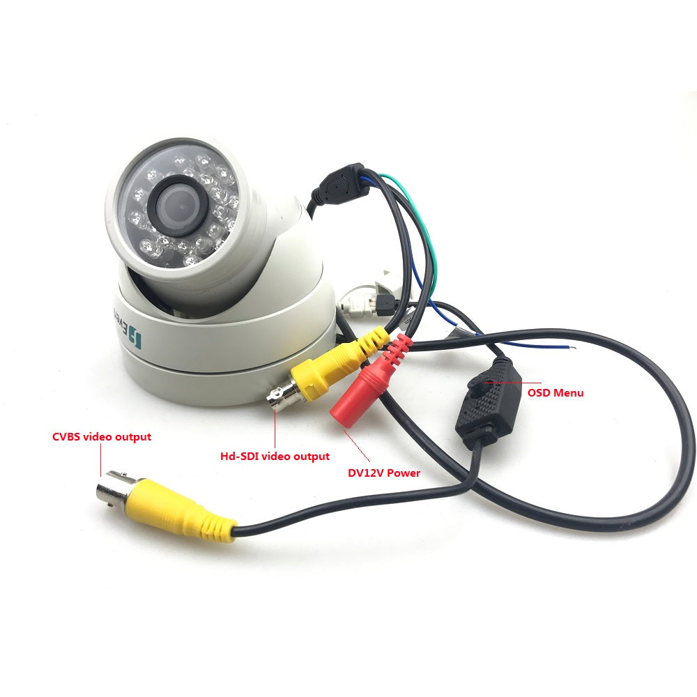 HD-SDI 2.0MP 1080P IR Dome Camera 3.6mm Lens Outdoor Metal Housing