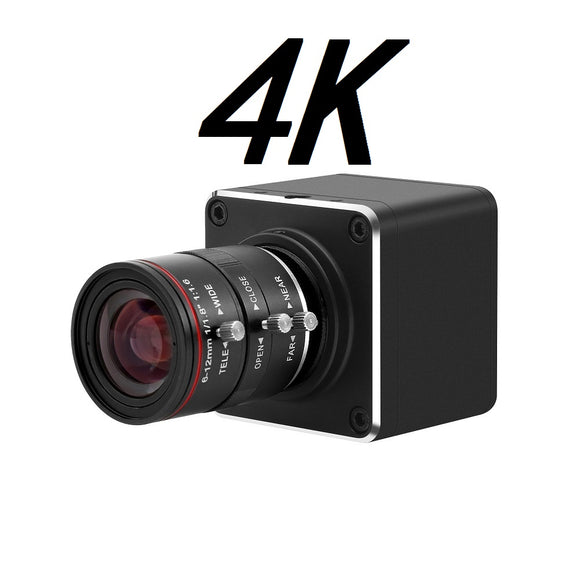 12MP HDMI Camera 4K 2160P30/25/24fps 1080P60/50/30/25fps 1080i60/50fps, Streaming Webcam Industry C/CS-Mount with 6-12mm Lens