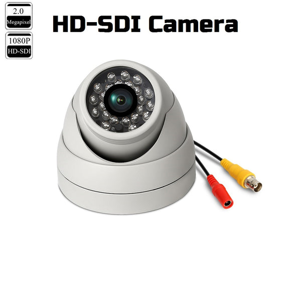 Accept OEM in small Qty CCTV HD-SDI 2.0MP 1080P WDR 3.6mm  lens Security  Metal housing SDI IR Camera  with Night Vision outdoor dome cam