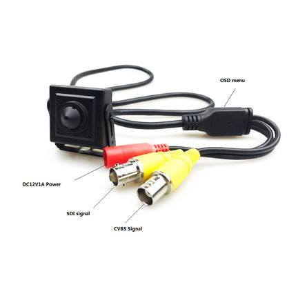 1080P HD-SDI Mini Hidden Camera 3.7mm Pinhole for Industrial & Live Use